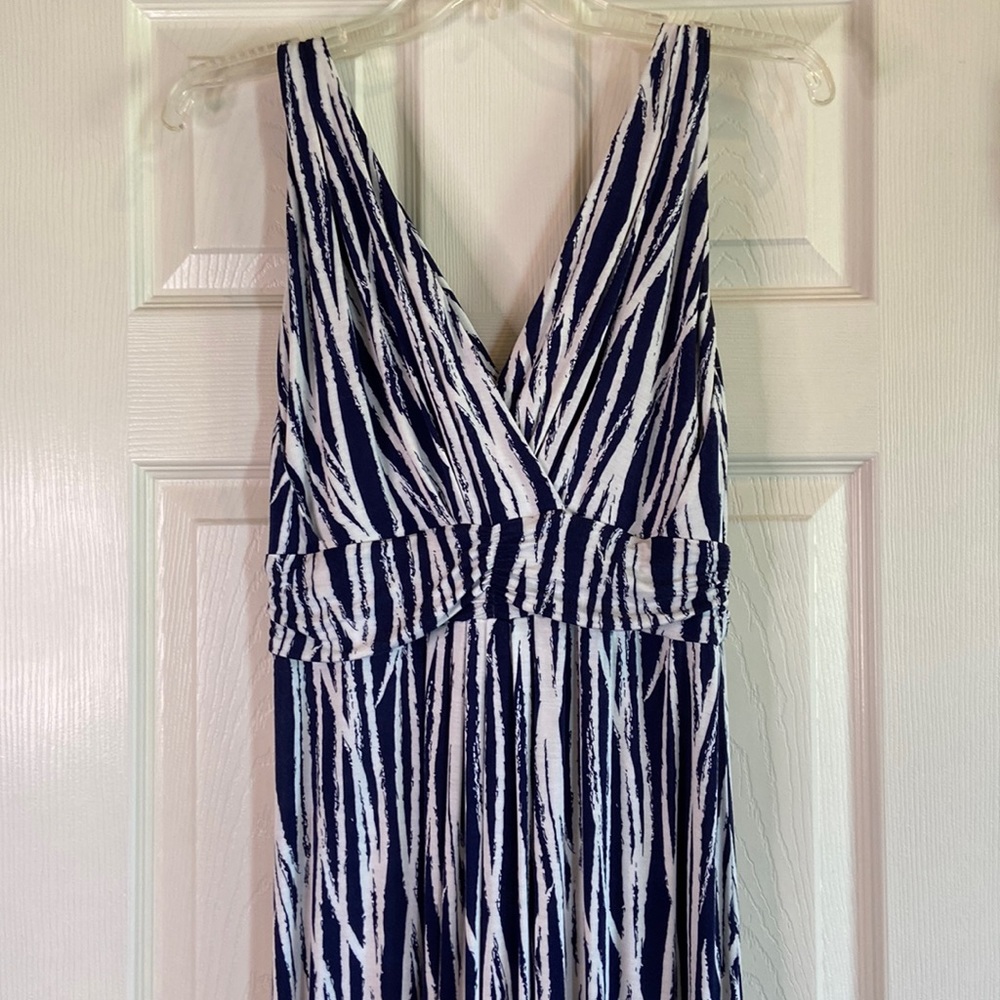 Chelsea and Theodore Dress Medium blue maxi